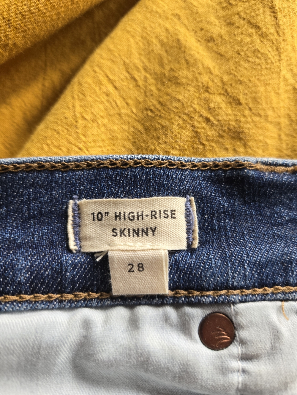 Madewell Medium Wash Denim Jeans High Rise Skinny Size 28 - Picture 4 of 7